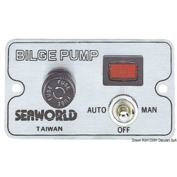 Manual control panel for electric bilge pumps