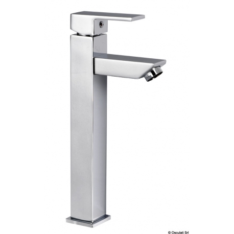 Square high bathroom sink tap (to be used with projecting type sinks)