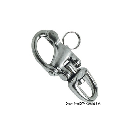 Stainless steel double joint carabiner for spinnaker, halyards and various uses