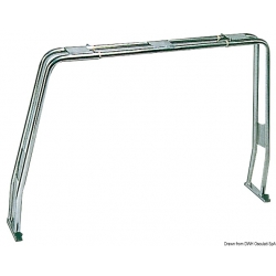 Folding roll bar for boats