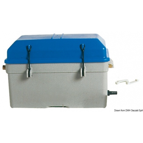 Watertight battery box with ventilation