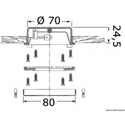 FORESTI E SUARDI Hydra recessed halogen ceiling lamp