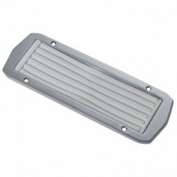 Footrest chromed brass frame and white non-slip rubber