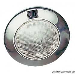 Recessed steel ceiling lamp
