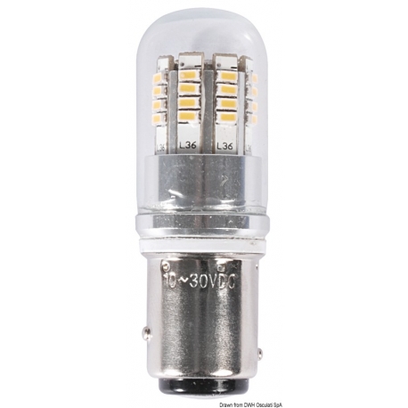 LED bulb BAY15D for off-set pins for navigation lights