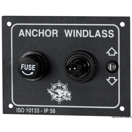 Control panel for winches with spring return