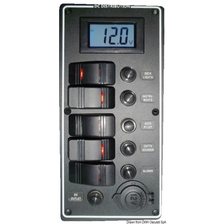Electrical panel PCAL series with digital voltmeter 9/32 V