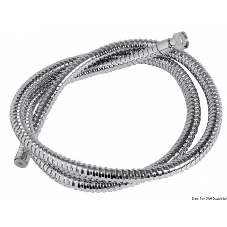 Polished stainless steel shower tube