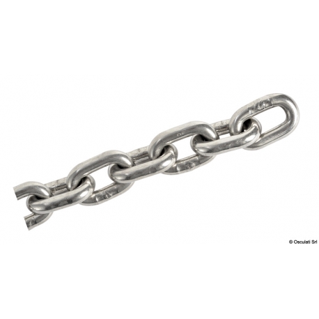 Calibrated chain in AISI 316 stainless steel