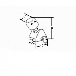 Kapsteun met verwijderbare pen en bevestiging op de tafel 2