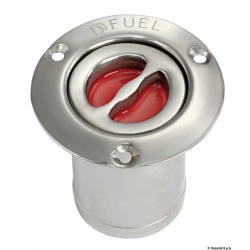 Mirror polished stainless steel filler cap, flush and with opening handle