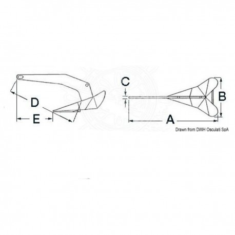 Lewmar rostfritt stålankare - Delta