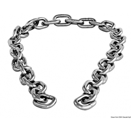 Piece of chain in stainless steel AISI 316
