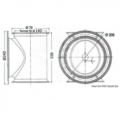 Akterpropellertunnel - Lewmar