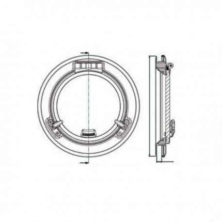 Rundt koøye i AISI 316 stål - Lewmar