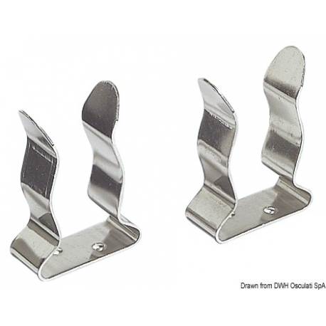 Stainless steel clips for locking hooks, fishing rods etc. 2337