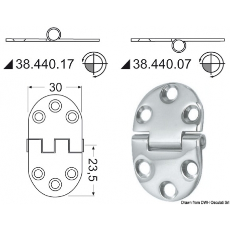 Hinge 2 mm 19574