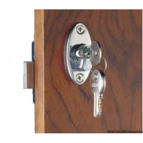 With knob, external Yale key. Knob lock from inside 22124