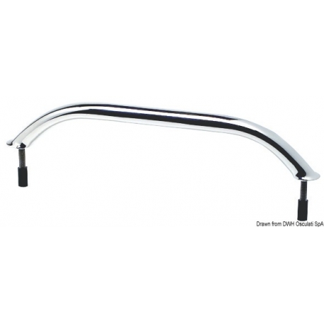 Oval tube handrail with invisible fixing 2954