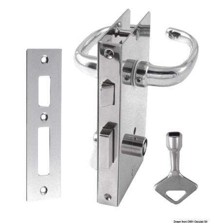 Lock with swivel lock on one side and release key on the other 2572