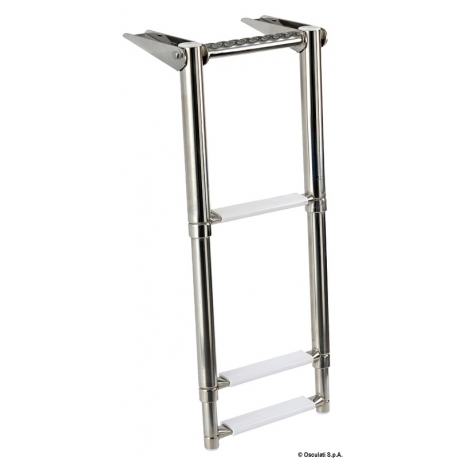 Telescopic platform ladder with integrated grab handle 33270