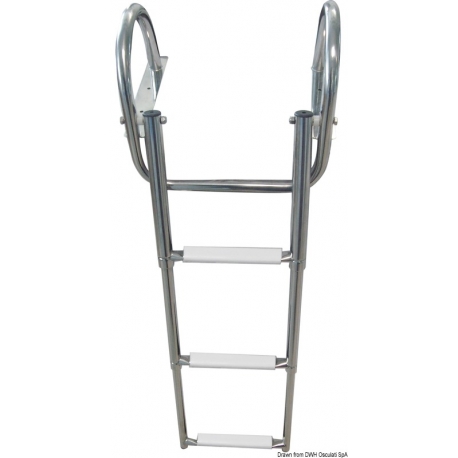 Telescopic platform ladder with handles 24983