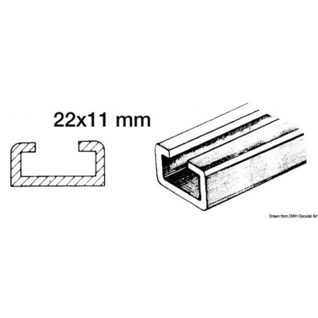 Aluminium rail and nylon slides 16517