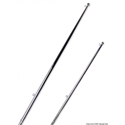 Spiegelgepolijste roestvrijstalen vlaggenhouder met klikbevestiging 2371