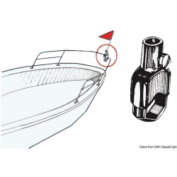 Vlaggenmasthouder voor montage op preekstoelen of leuningen 2362