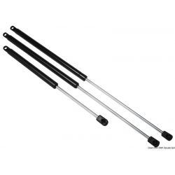 Gasfjäder i lackerat stål med ögla och kula 20525