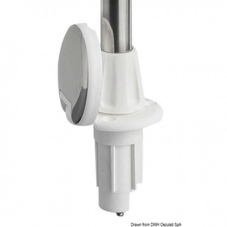 Avtakbar lyktestolpe komplett med Evoled 360° lys - Osculati