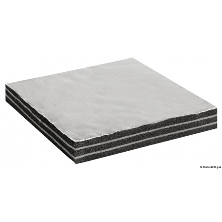 Sound absorbing and sound deadening panels with glass fibre fabric ISO 4589-3 35815