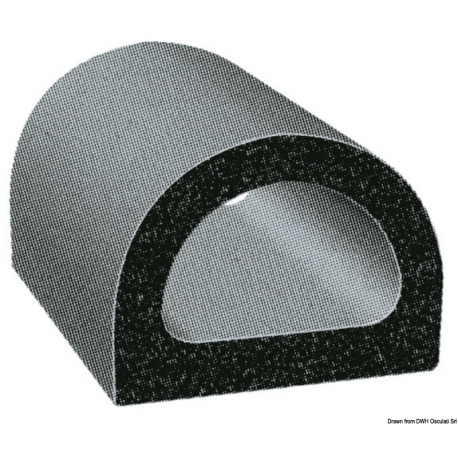 Self-adhesive rubber profile 19842