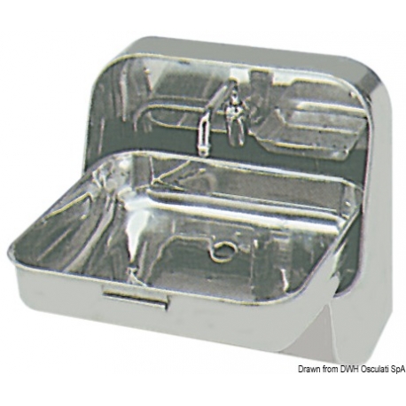Wall-mounted all stainless steel sink 17222