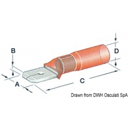 Faston preisolati con termoretraibile a tenuta stagna da 6,3 mm 1072