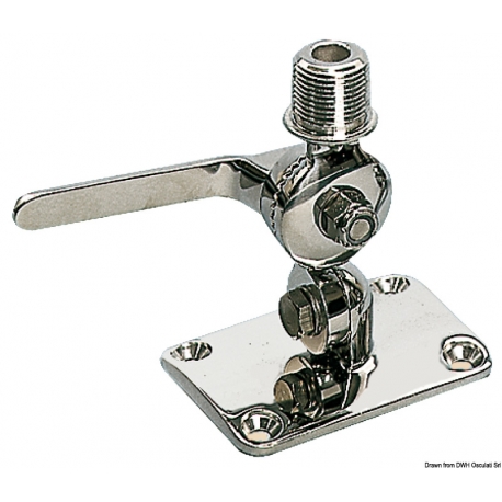 Double joint base for radio antenna 2183