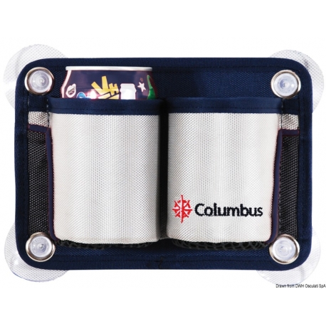Two-person cup/can holder pocket - Columbus 26591