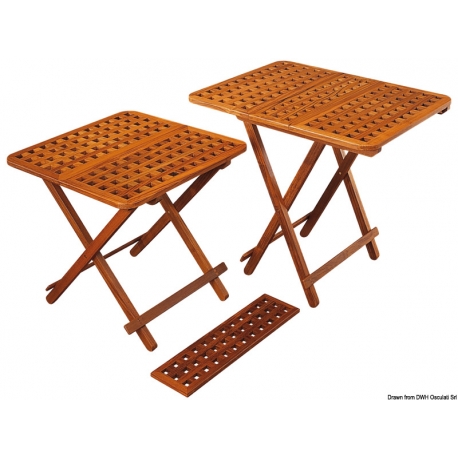 Teak folding table and insert to enlarge it - ARC Marine 4543