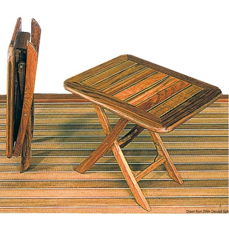 Height adjustable Teak folding table - ARC Marine 18538