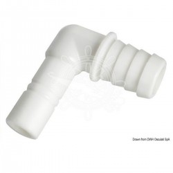 Cylindrical elbow fitting for 20 mm hose. - Whale