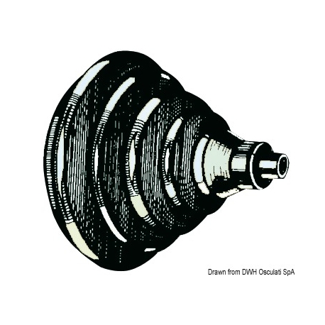 ABS cable gland with rubber bellows