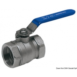 Ball gate valve, nickel plated brass, full flow PN25