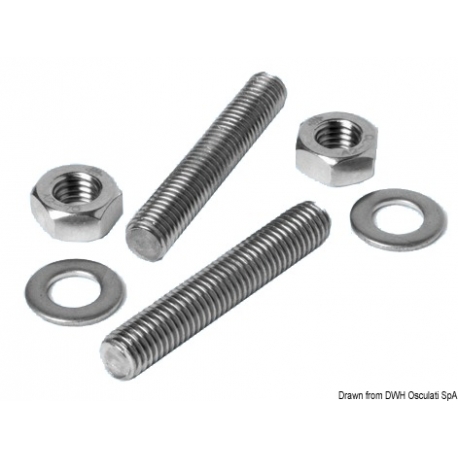 Kit of stainless steel studs for bollards