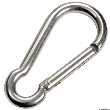 AISI 316 stainless steel snap hook with no closure