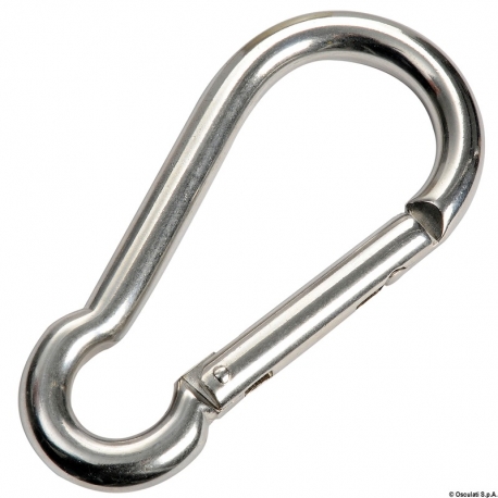 AISI 316 stainless steel snap hook with no closure