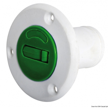 Fuel cap CE compliant in Nylon/Fiberglass, white colour