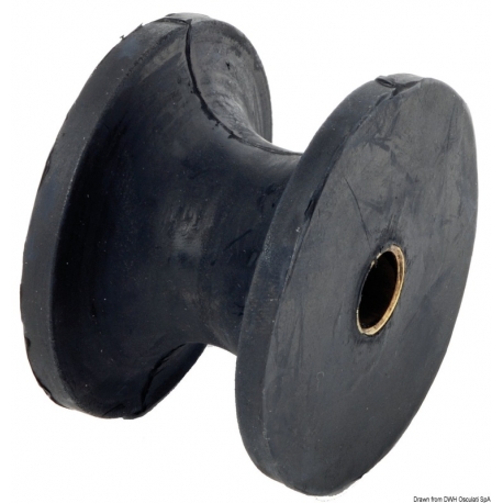 Spare nylon or hard rubber pulley for nose unit