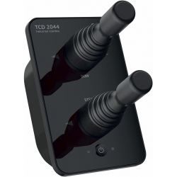 Panel with two joysticks