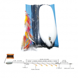 Sele Sinker Trolling Divergent trollinglokk montert med fjær og skje