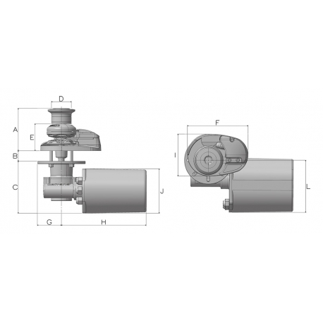 Anchor winch X1 500 W ⌀ 6 mm. 12 V with bell - Lofrans